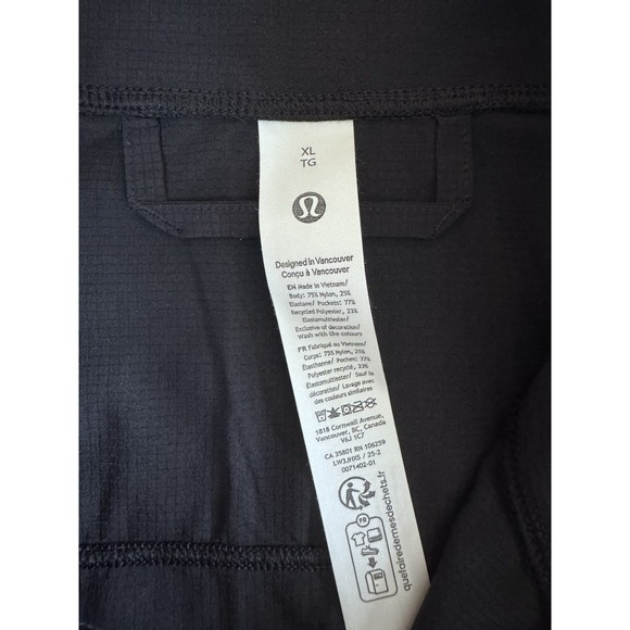 New Lululemon Run Crew Graphic Cinch-Hem Jacket Sz XL Black Limited Edition Rain - Picture 8 of 13